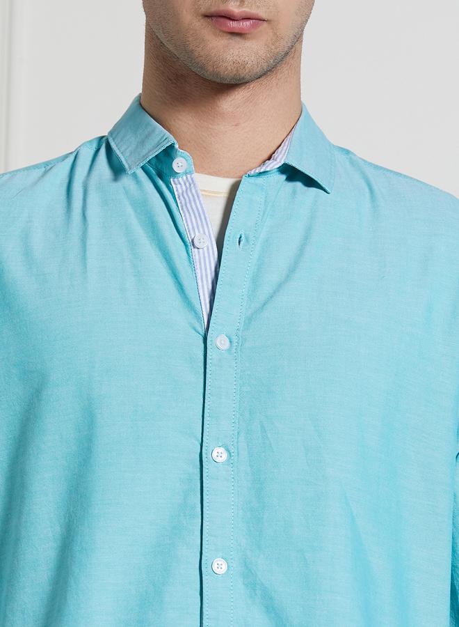 Slim Collar Cotton Casual Shirt