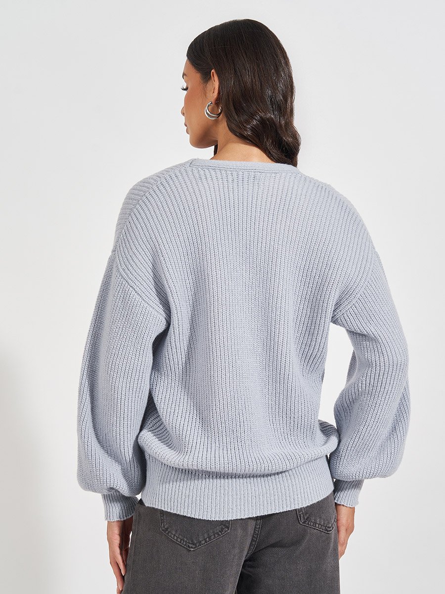 Oversized Longline Buttoned Cardigan