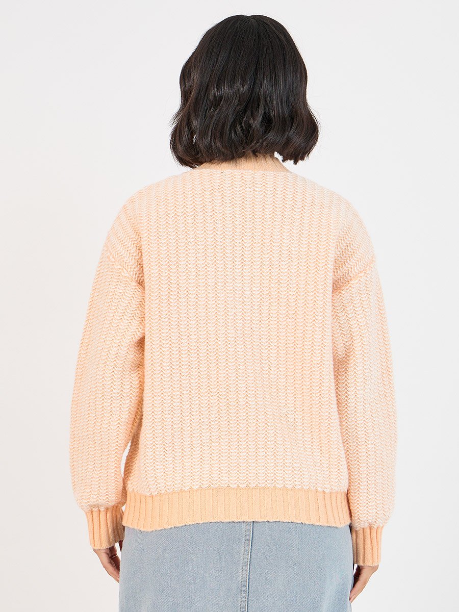 Regular Fit Regular Length Mixed Yarn Sweater