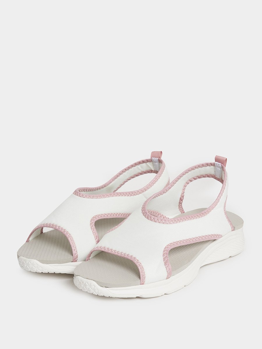 Knitted Strap Slingback Comfort Sandals