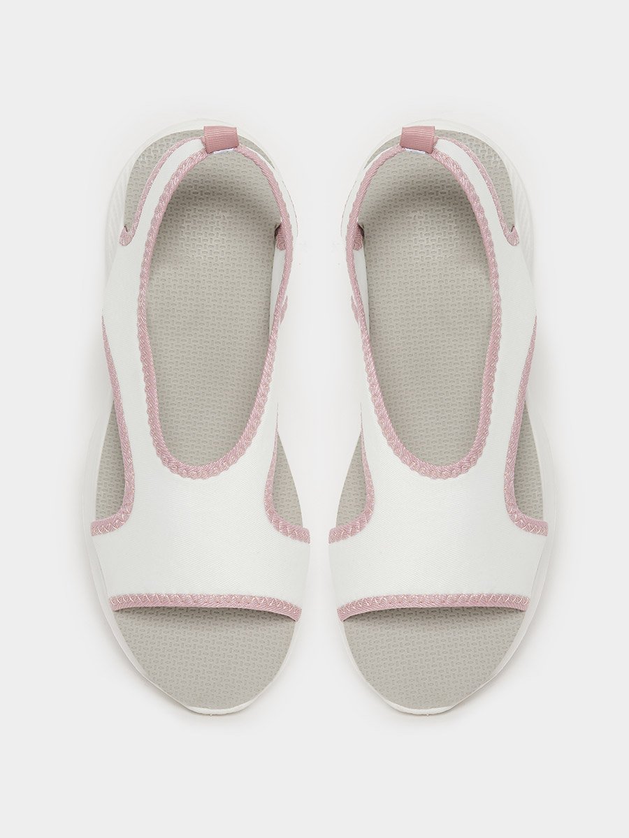 Knitted Strap Slingback Comfort Sandals