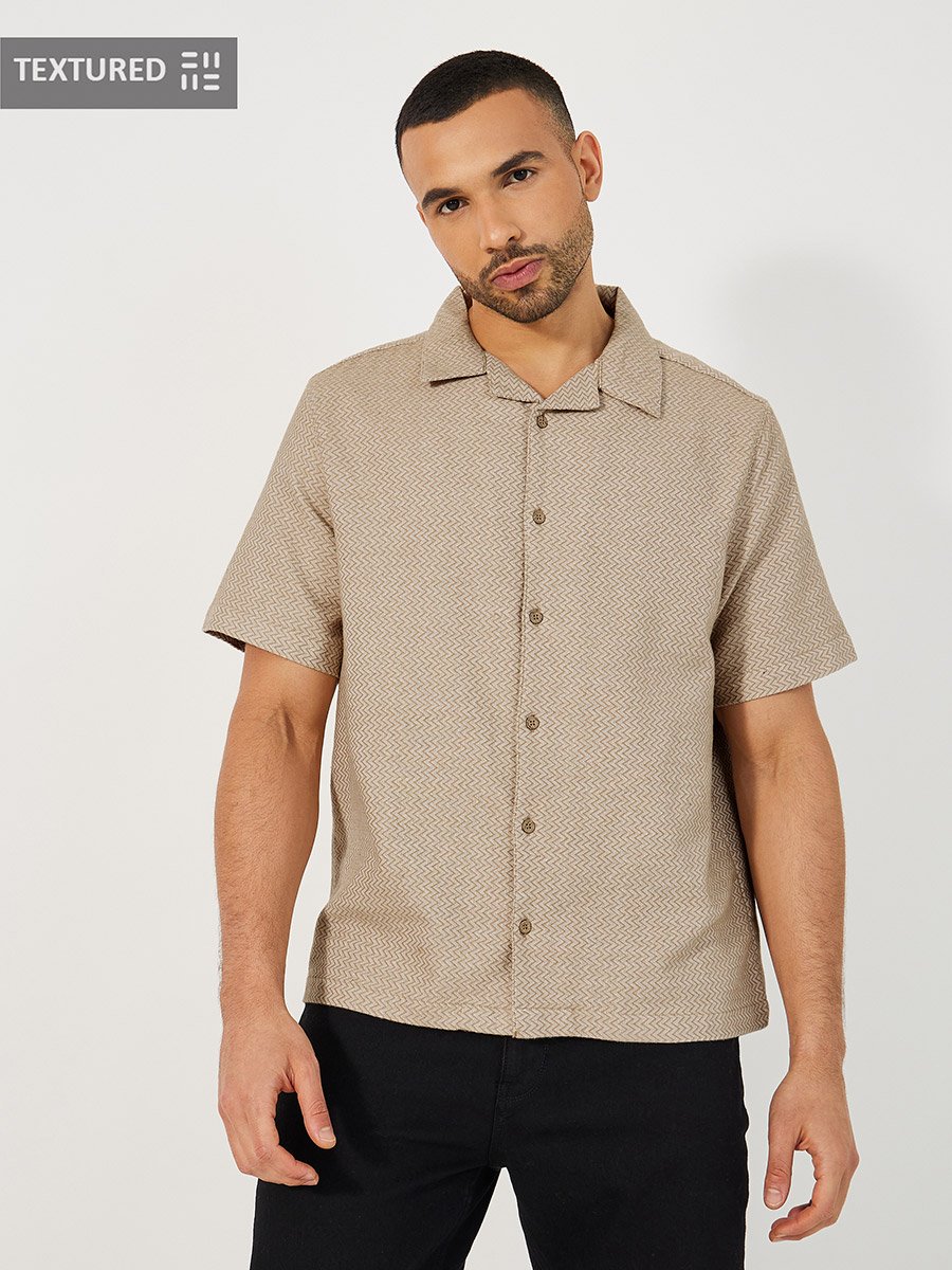 Yarn Dyed Short Sleeves Resort Shirt