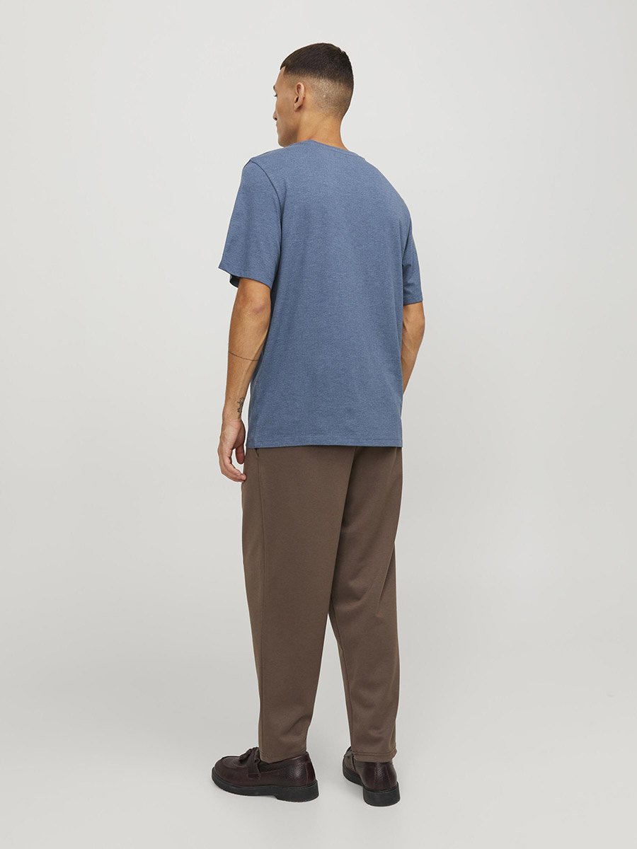 Solid Crew Neck T-Shirt with Logo Detail