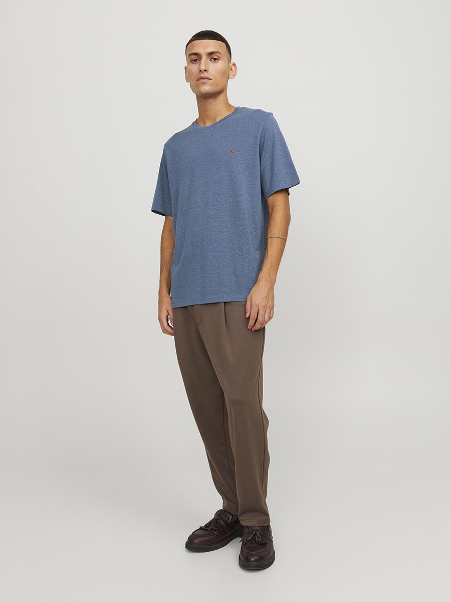 Solid Crew Neck T-Shirt with Logo Detail