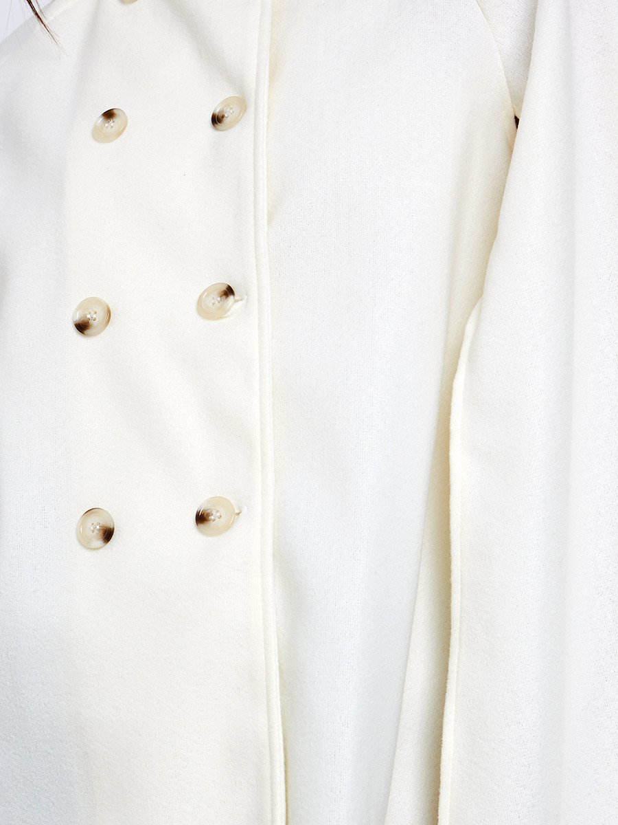 Off-White Longline Double-Breasted Cape Coat For Women at Saudi