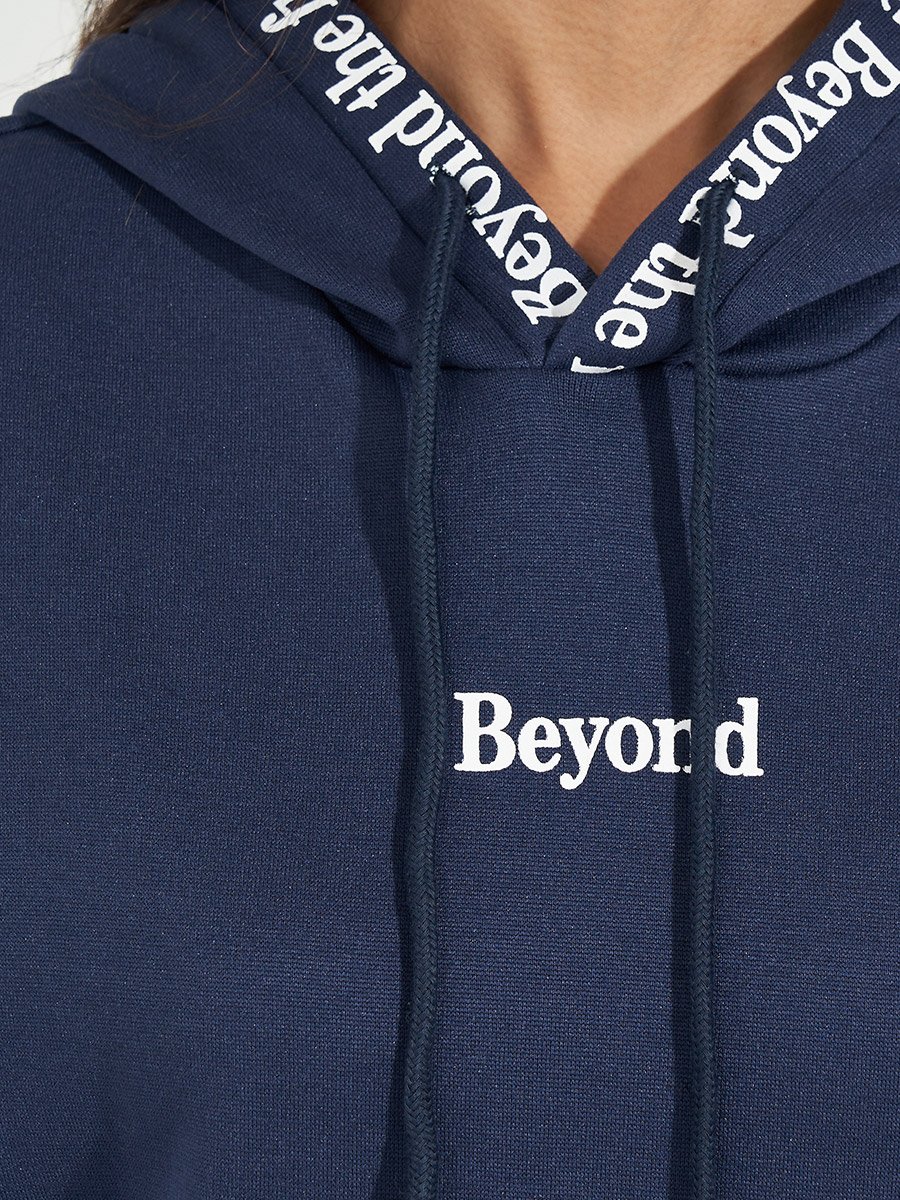 Regular Fit Slogan Print Hoodie