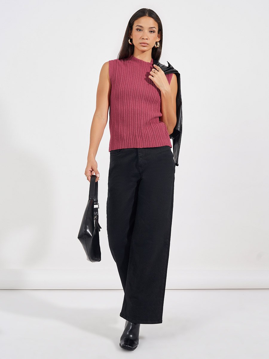 Textured Flat Knit Top