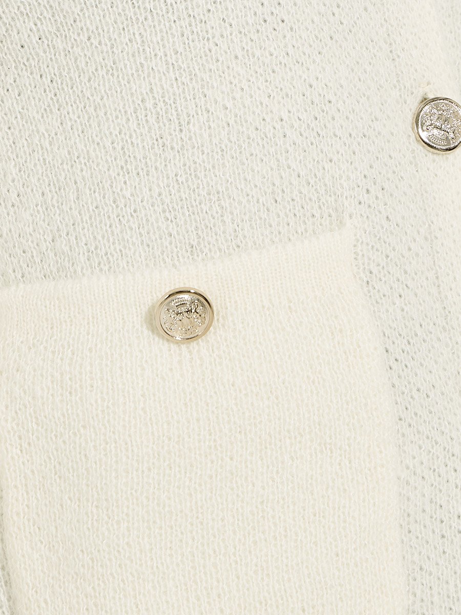 Button Placket Knitted Cardigan
