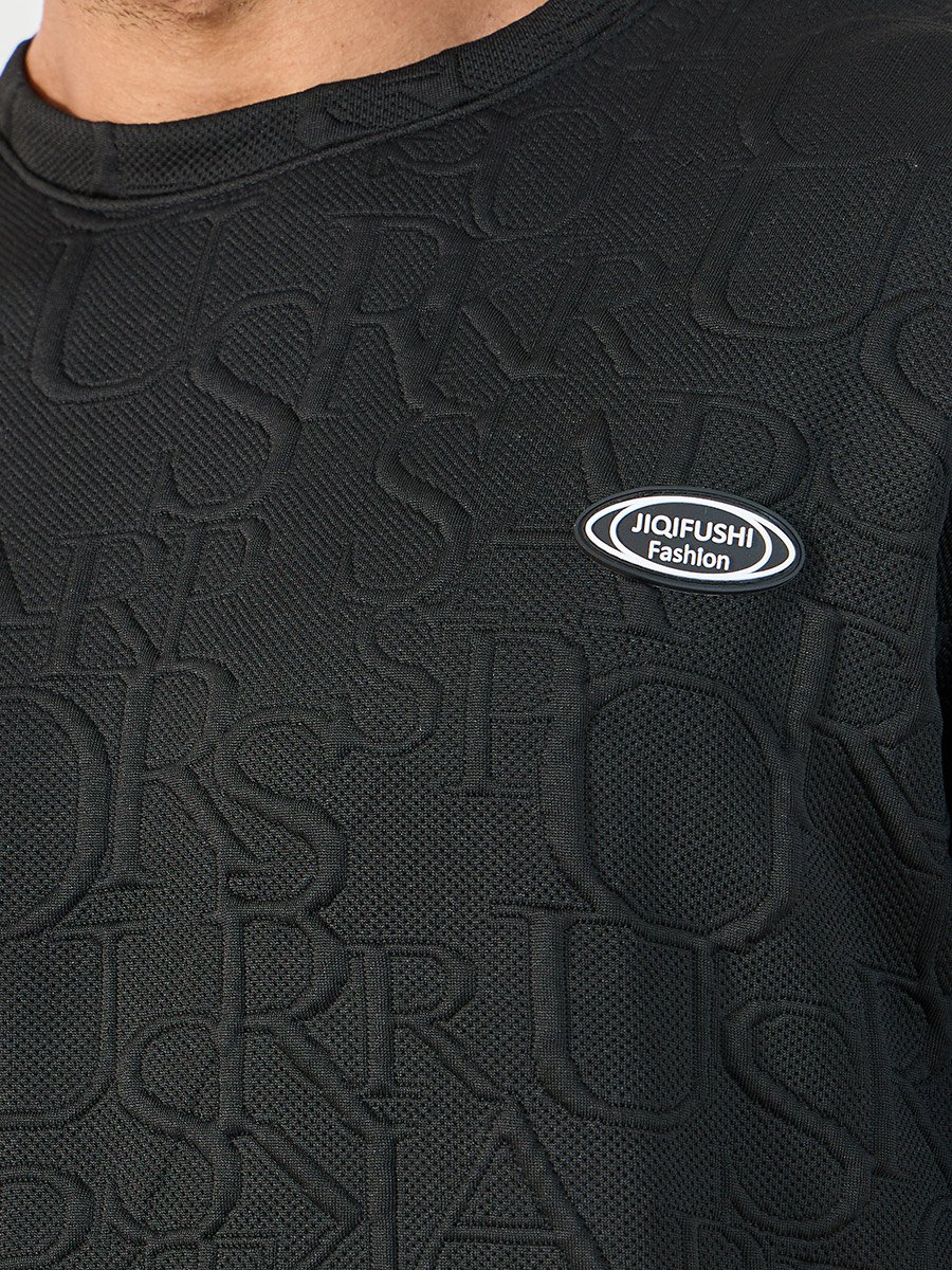 Textured Oversized T-Shirt and Shorts Co-Ords