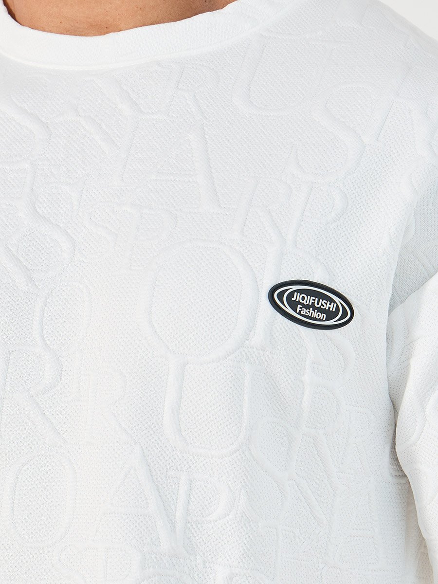 Textured Oversized T-Shirt and Shorts Co-Ords