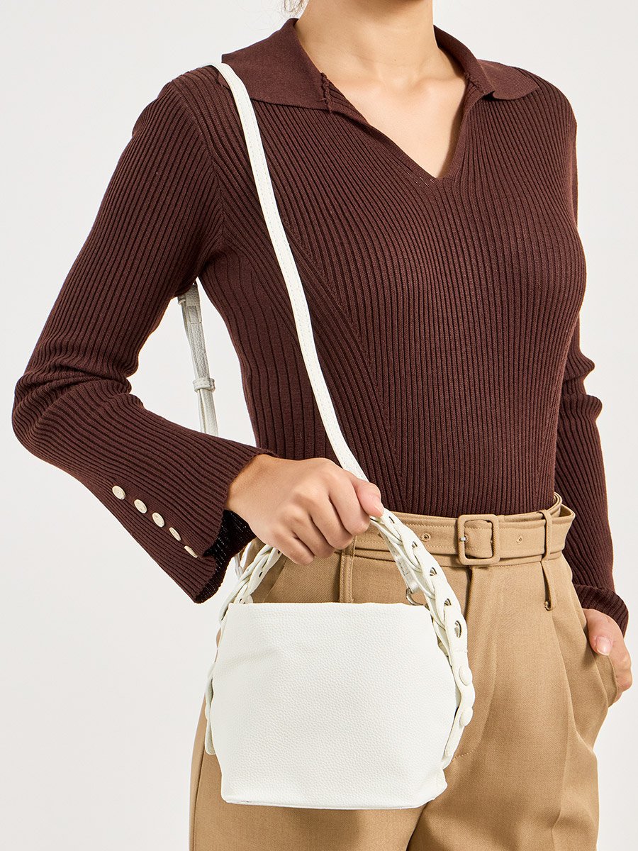 Link Strap Accent Handbag