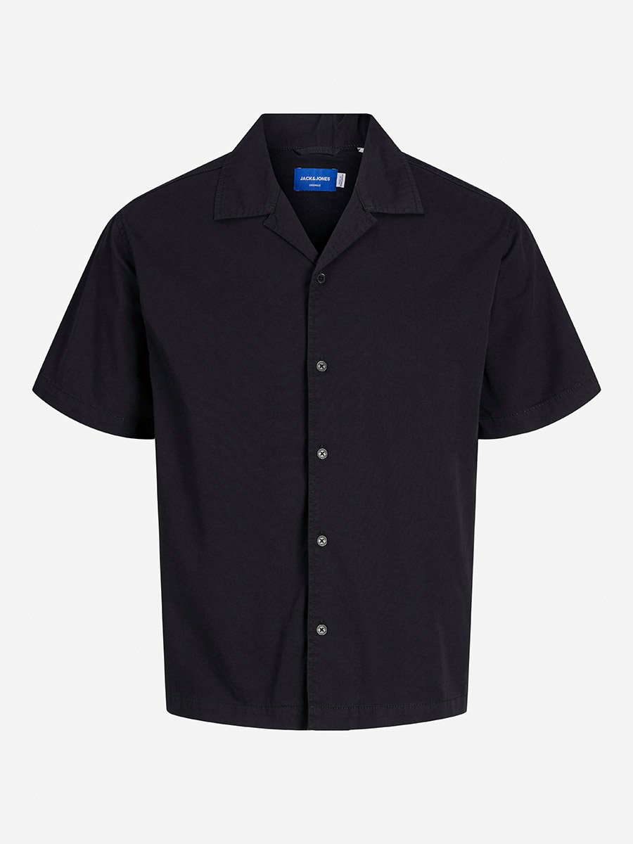 Washed Resort Shirt with Button Placket