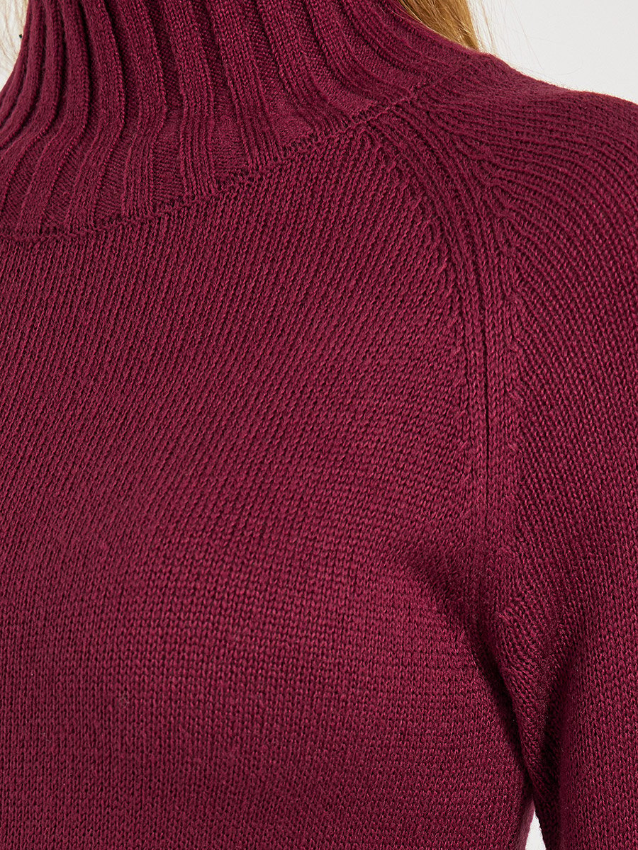 Turtle Neck Knitted Sweater Maxi Dress