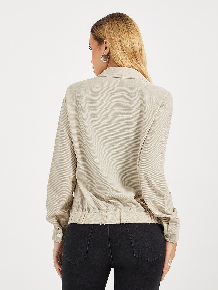 Regular Fit Regular Length Corduroy Bomber Jacket