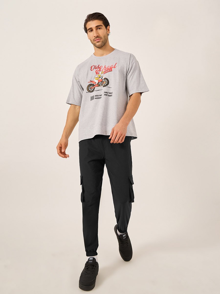 Slim Fit Cargo Joggers with Elasticated Hem