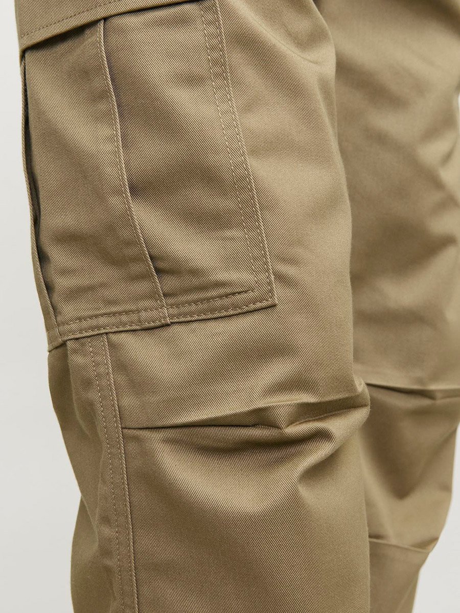 Relaxed Fit Cargo Pants with Ribbed Hem