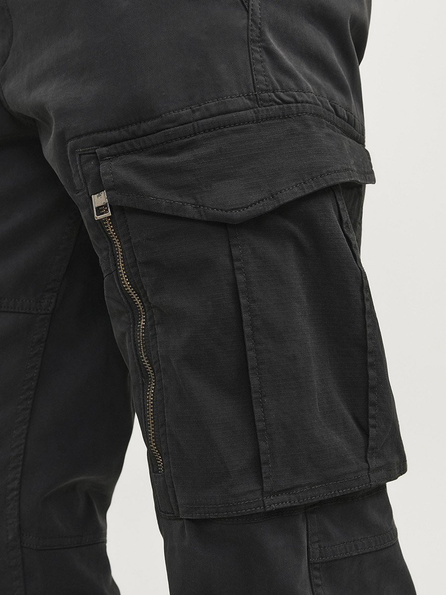 Relaxed Fit Cargo Pants with Zip Pockets