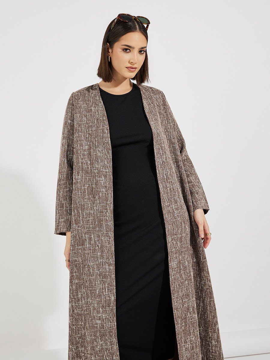 Tweed Look Winter Abaya