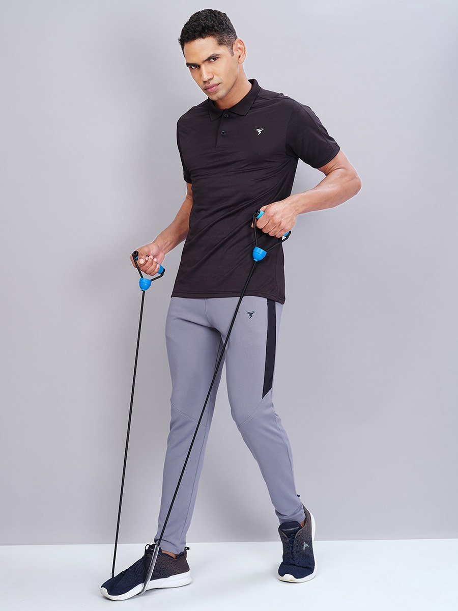 2-Way Stretch Slim Fit Track Pants with Zip Pocket