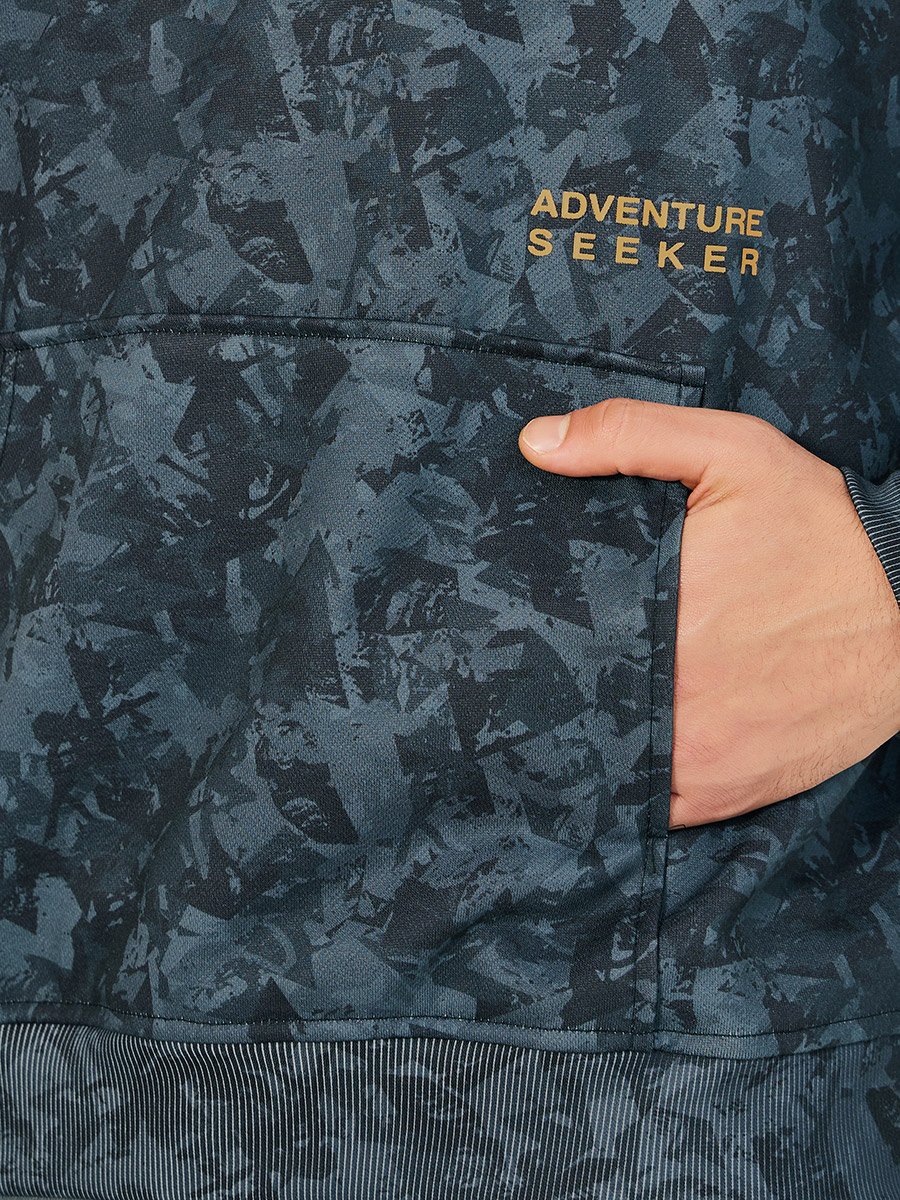 Premium Camouflage Print Interlock Oversized Hoodie