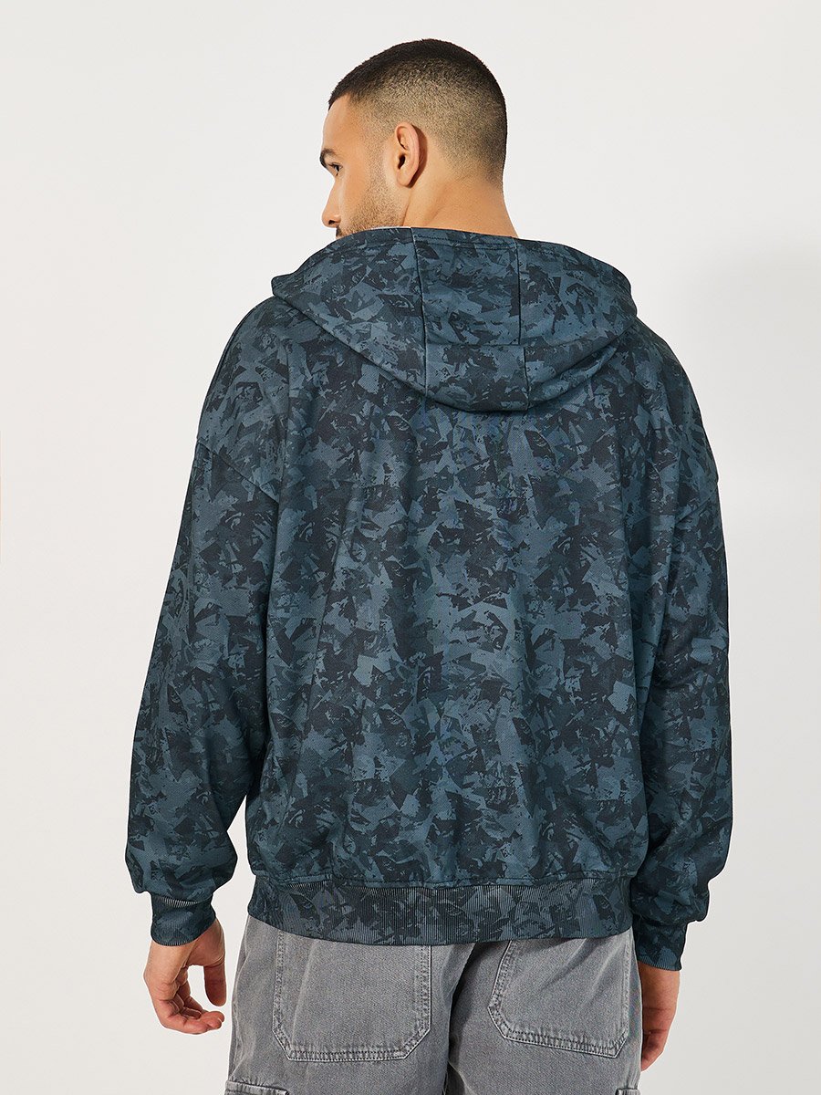 Premium Camouflage Print Interlock Oversized Hoodie
