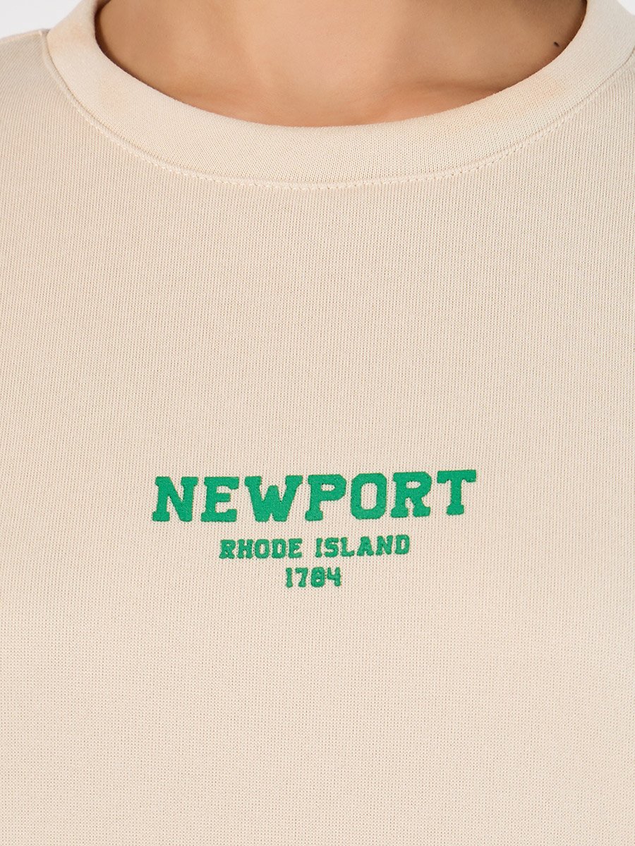 Regular Fit New Port Slogan Print Sweatshirt