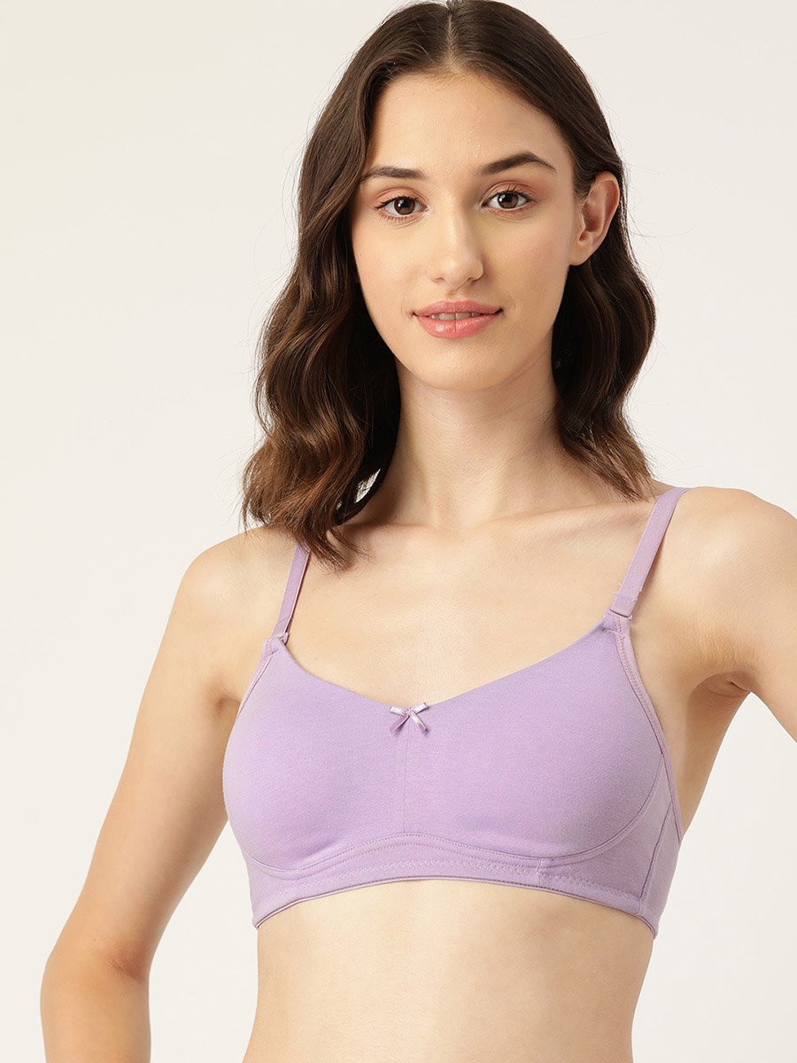 Pack of 2 - Solid Non Wired Cotton T-Shirt Bra