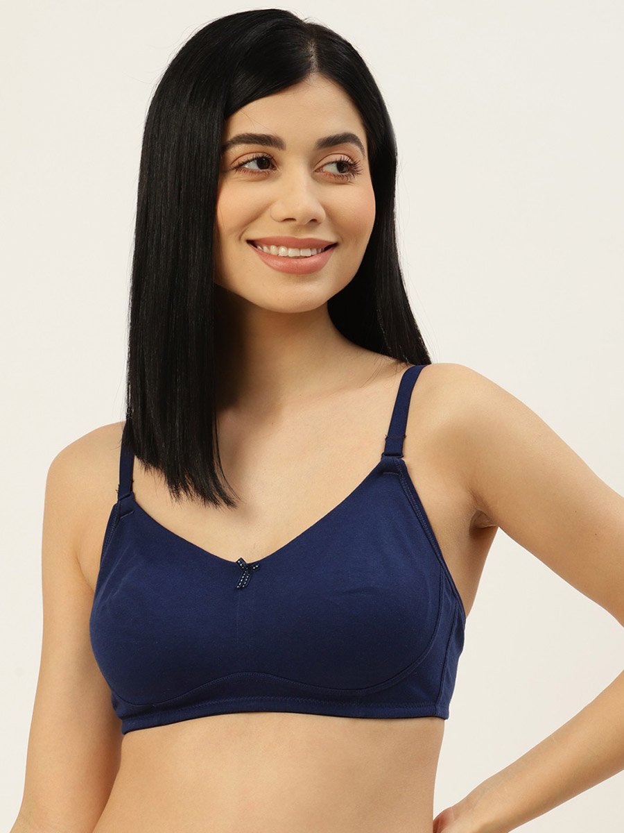 Pack of 2 - Solid Non Wired Cotton T-Shirt Bra