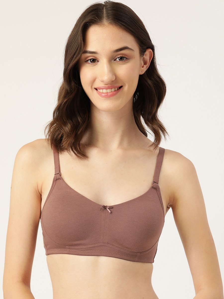 Pack of 2 - Solid Non Wired Cotton T-Shirt Bra