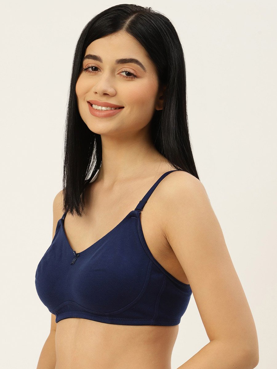 Pack of 2 - Solid Non Wired Cotton T-Shirt Bra