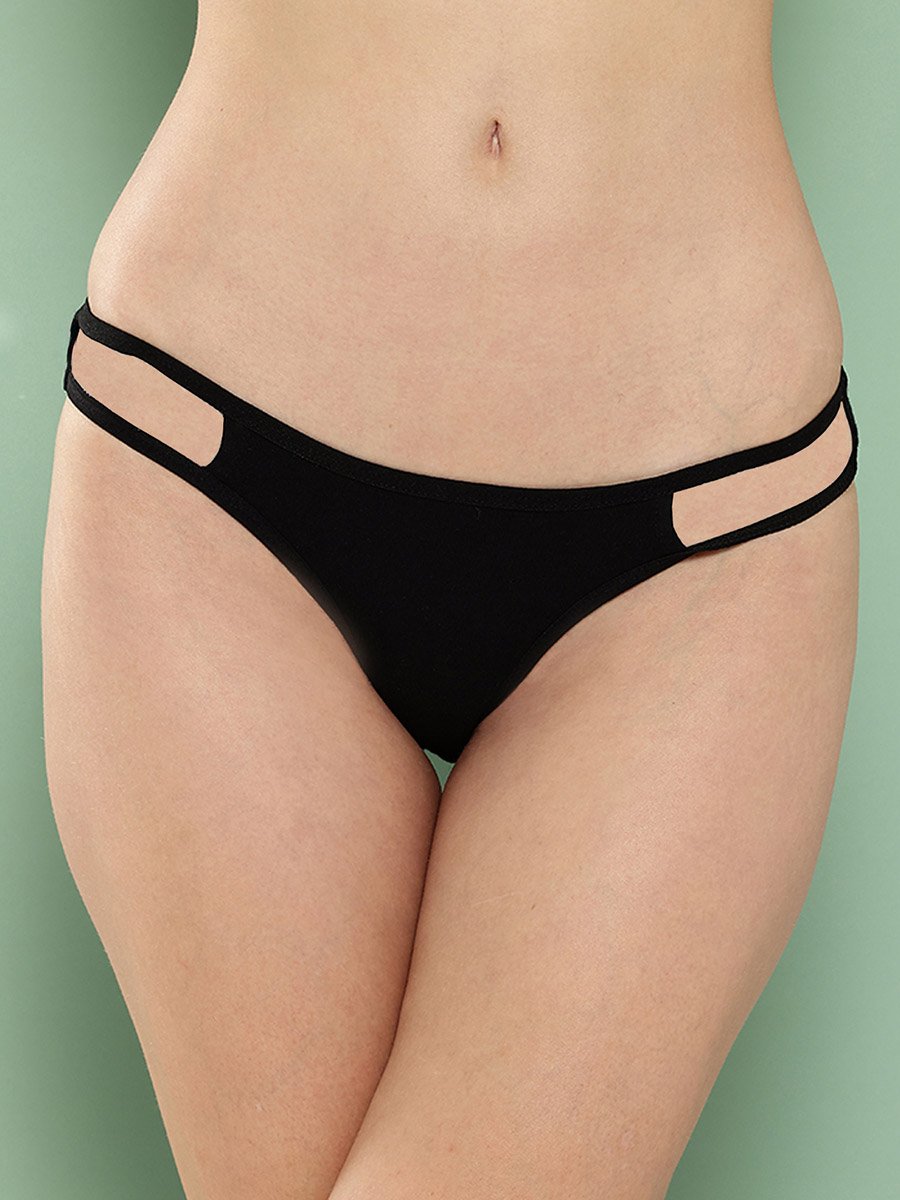 Pack of 3 - Cotton Cut-Out Detail Bikini