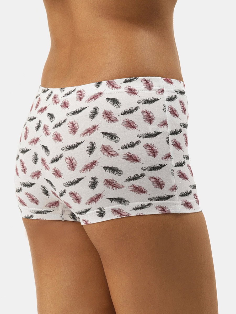 Pack of 3 - Cotton Printed and Plain Boyshorts