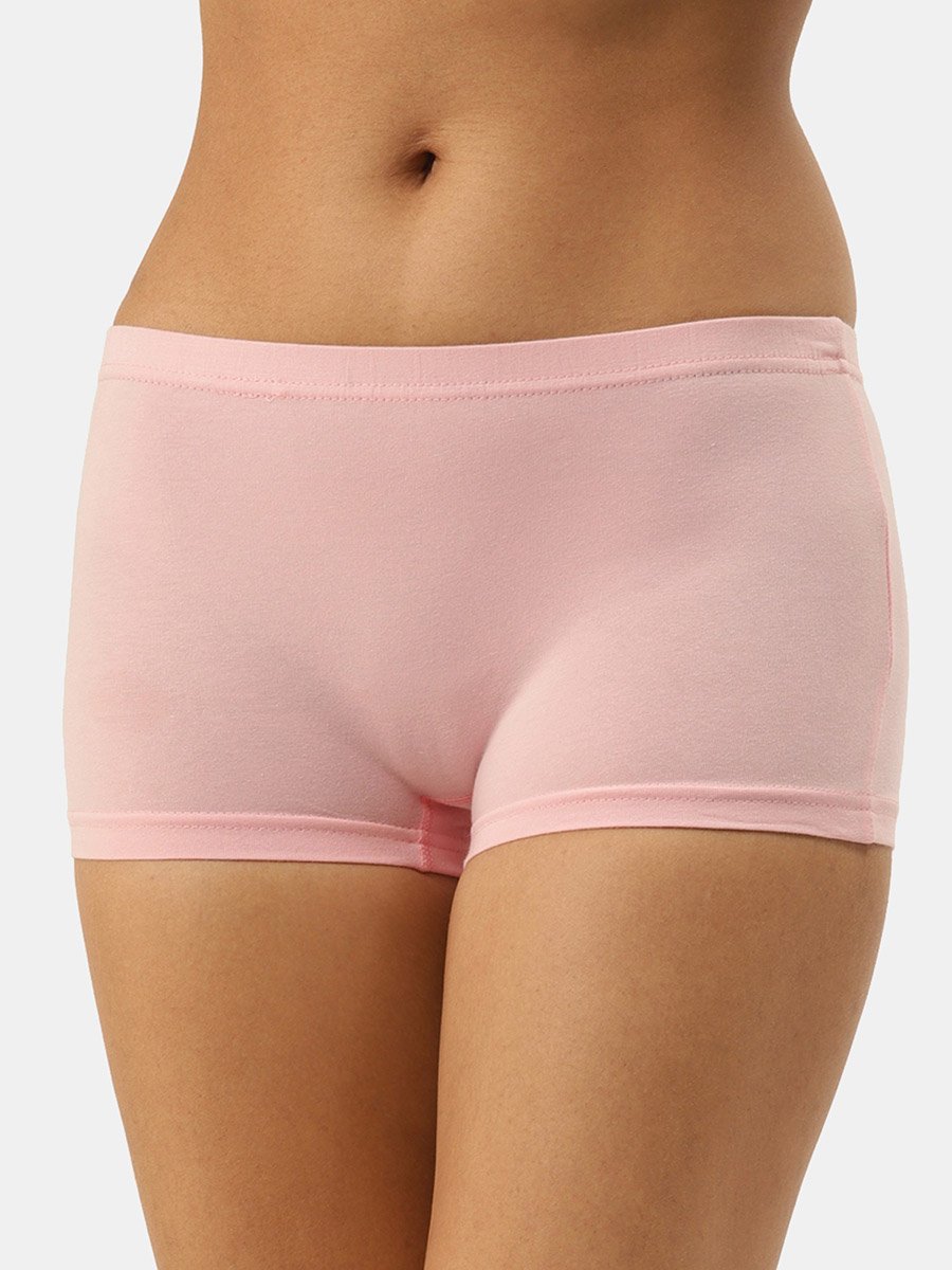 Pack of 3 - Cotton Printed and Plain Boyshorts