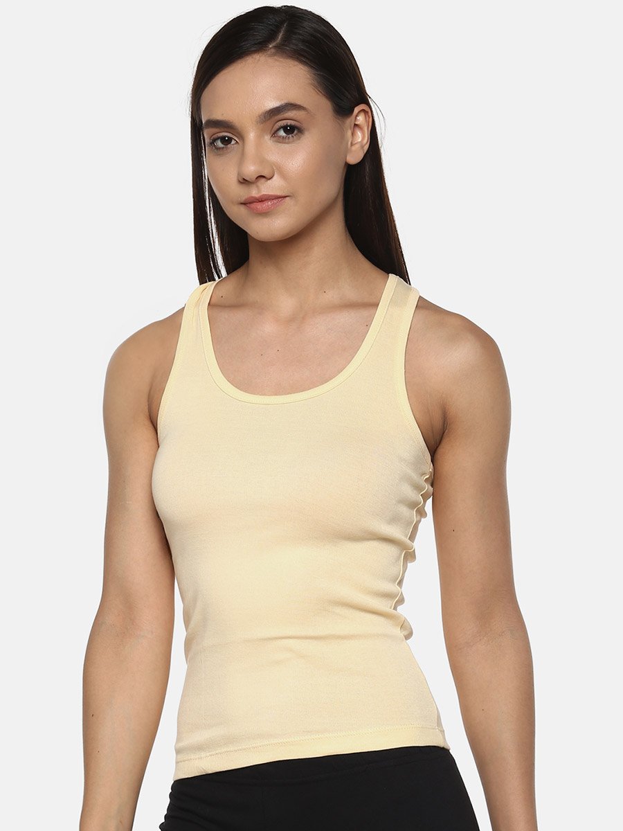 Pack of 3 - Combed Cotton Body-Hugging Camisole