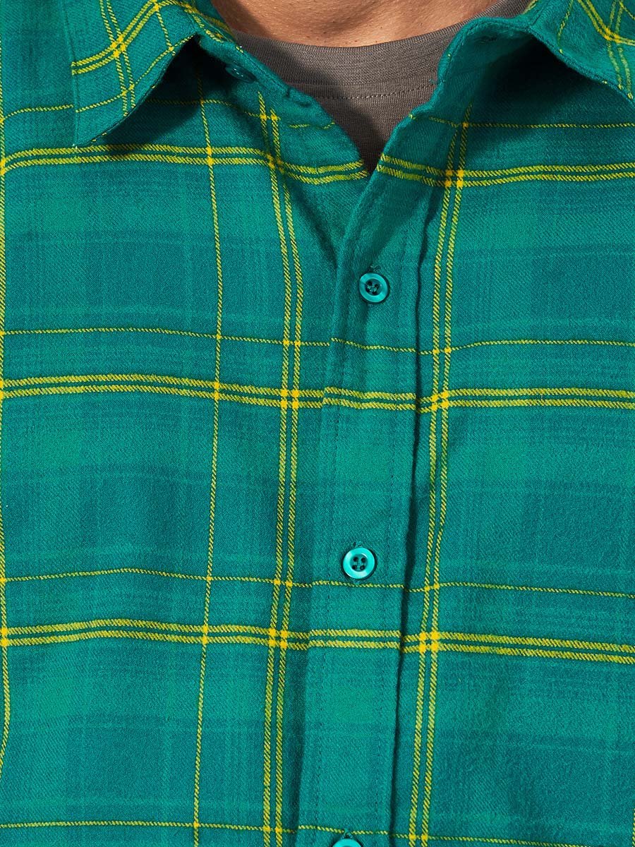 Brushed Flannel Checkered Relaxed Fit Shirt