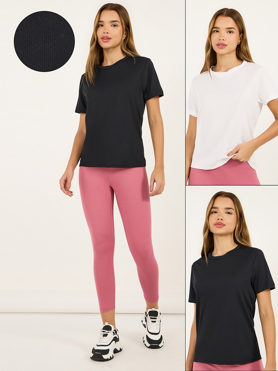 Pack of 2 - Textured Short Sleeves Top