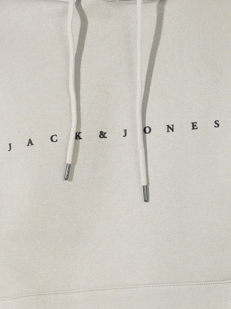 Minimal Logo Print Relaxed Fit Hoodie