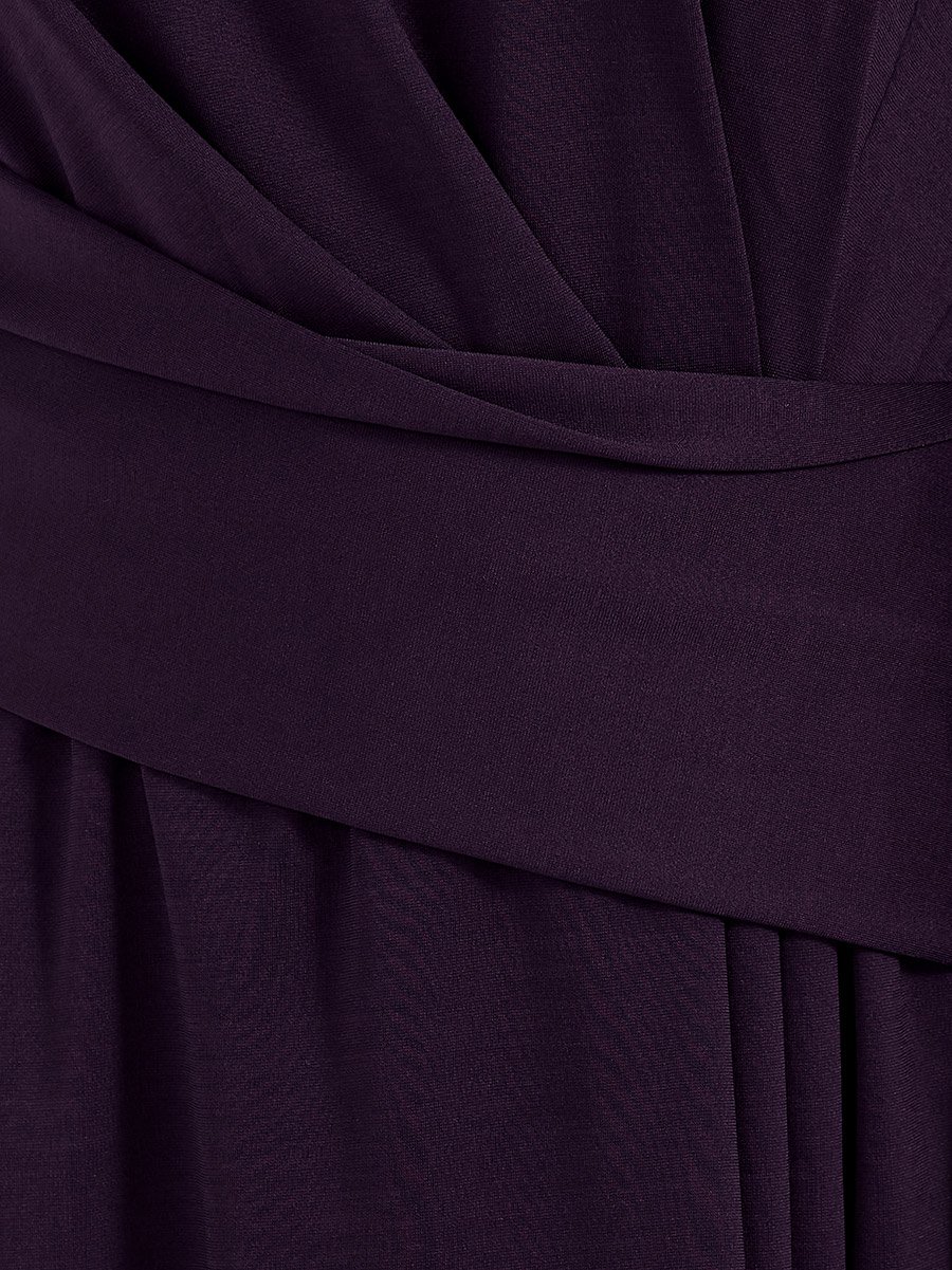 Drape Cape Sleeve A-Line Maxi Dress