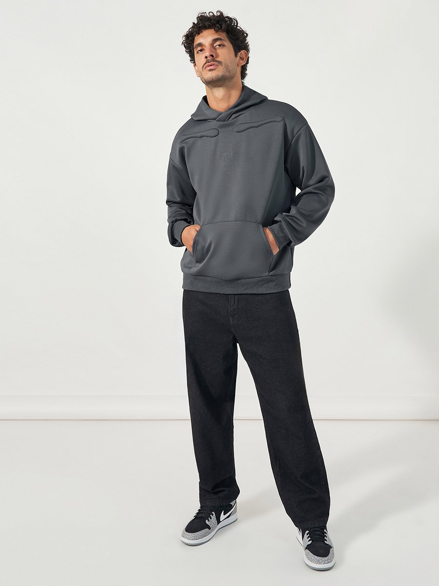 Premium Boxy Scuba Hoodie with Back Embossing