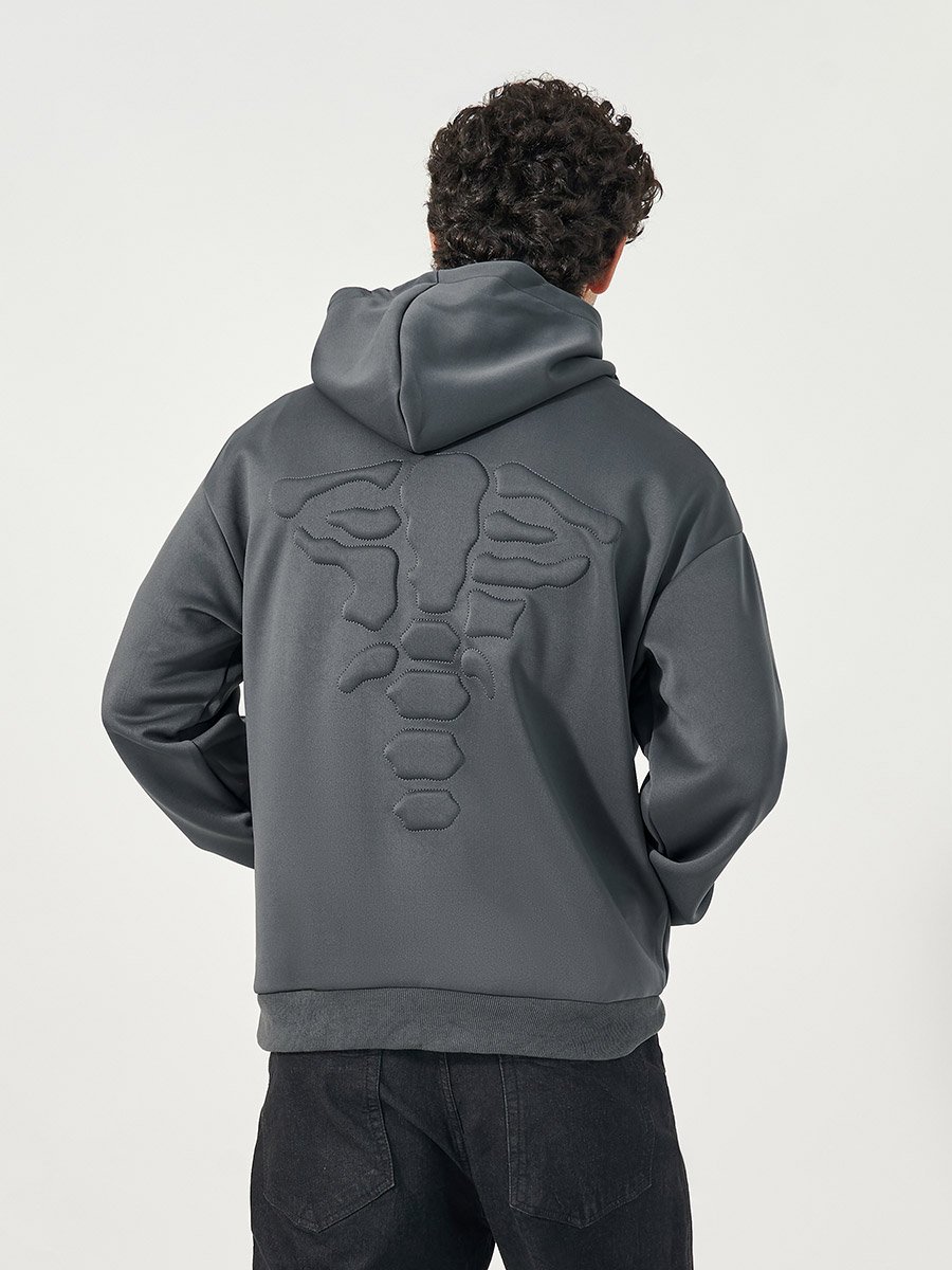 Premium Boxy Scuba Hoodie with Back Embossing