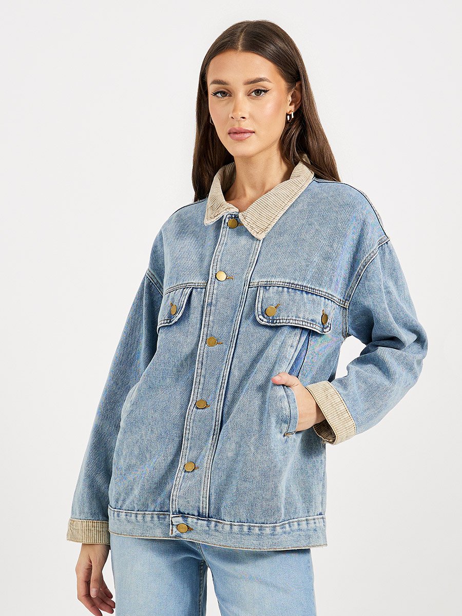 Oversized Longline Denim Jacket