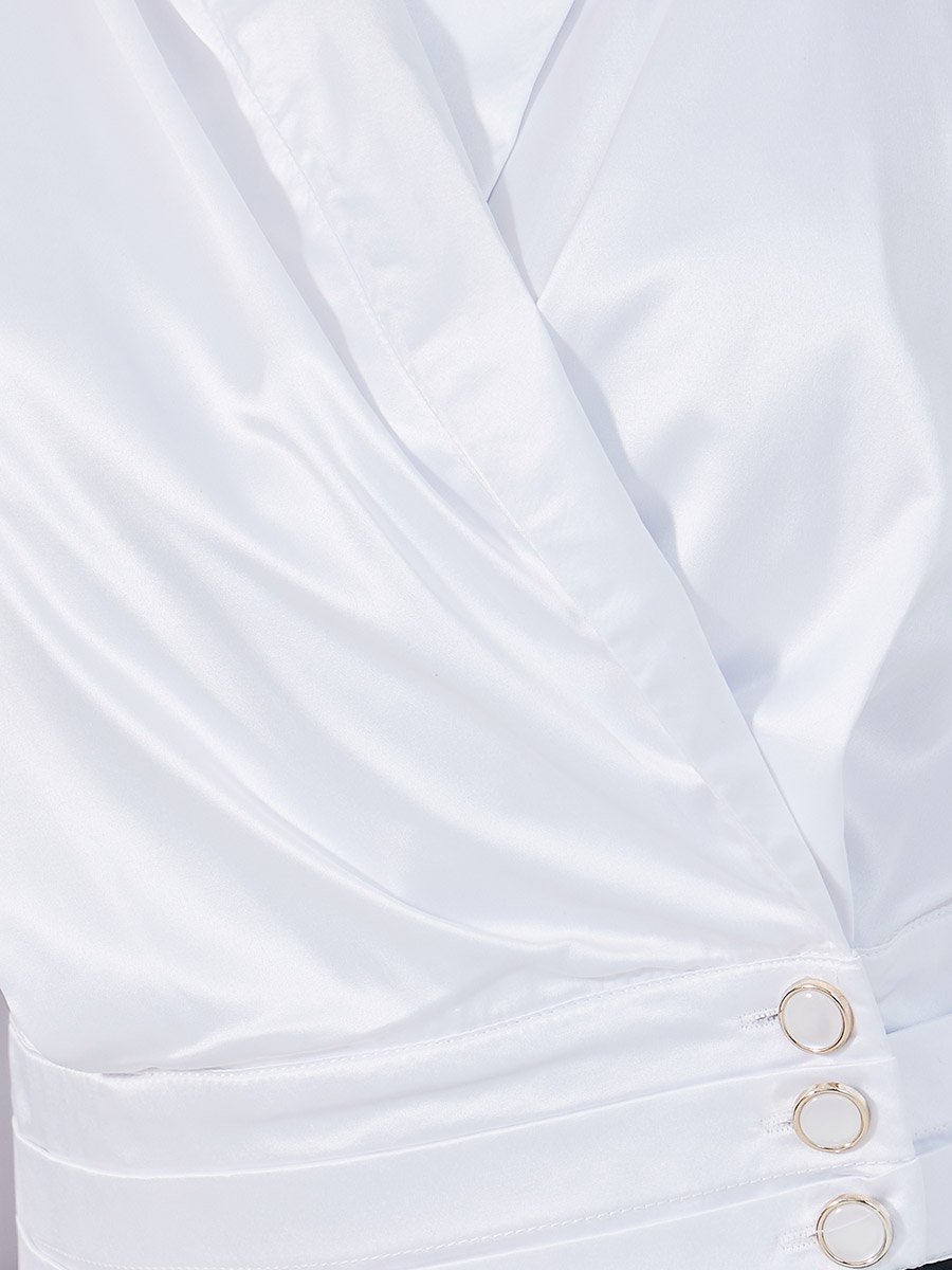 Wrap Top with Shawl collar and Balloon Sleeves