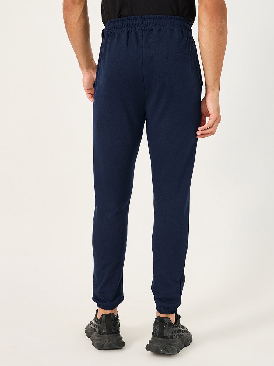 Graphic Print Slim Fit Joggers with Elasticated Hem