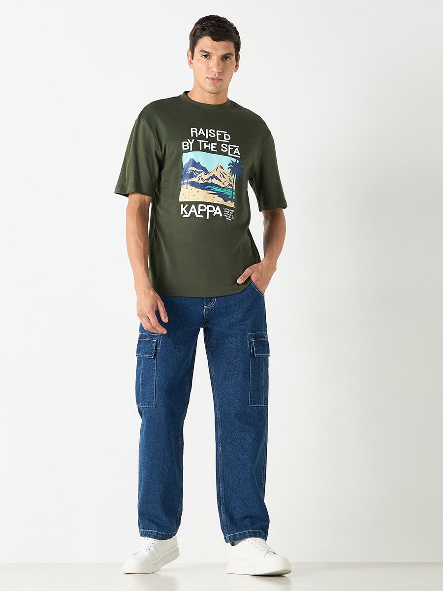 Graphic Print T-Shirt with Short Sleeves