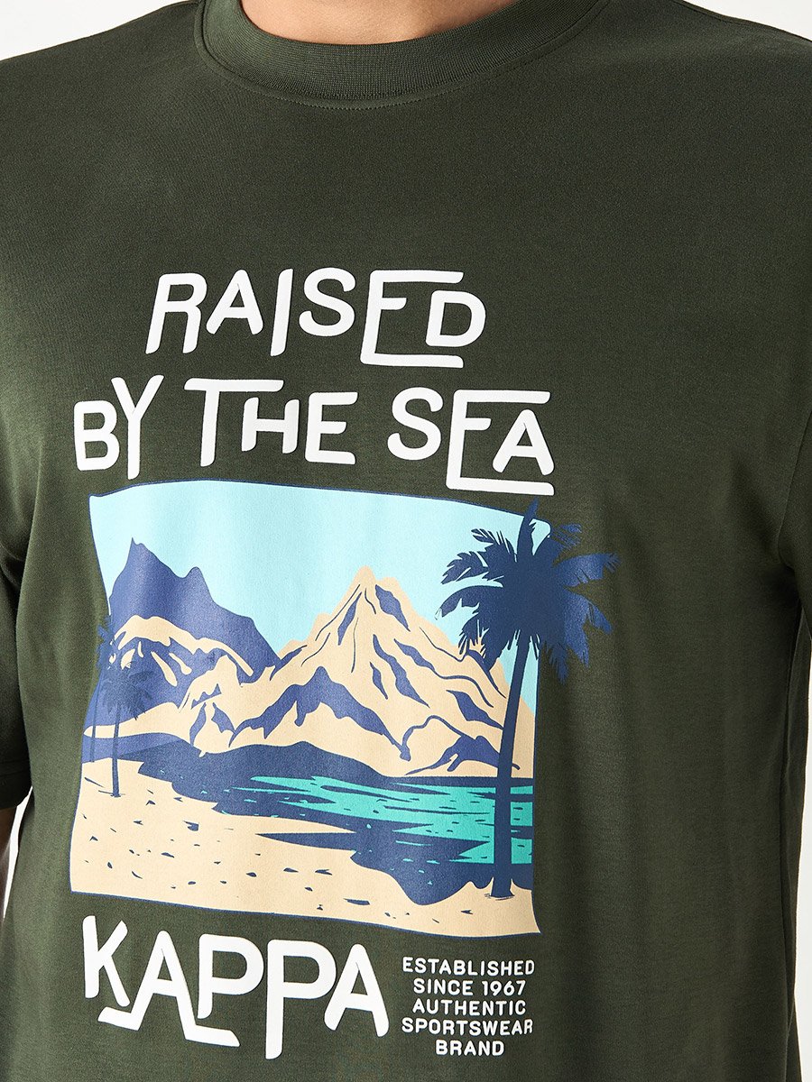Graphic Print T-Shirt with Short Sleeves