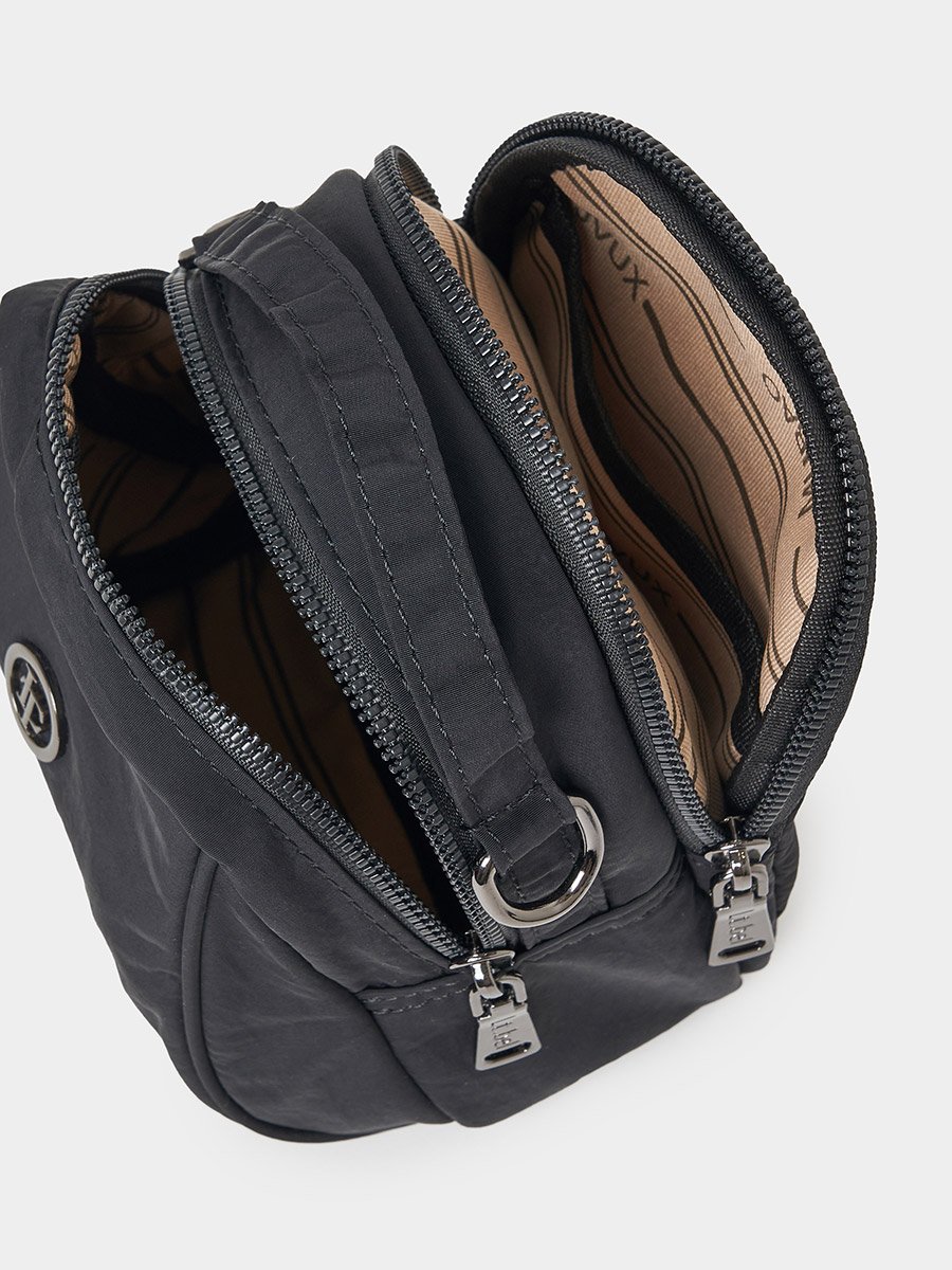 Double Zip Pocket Handbag