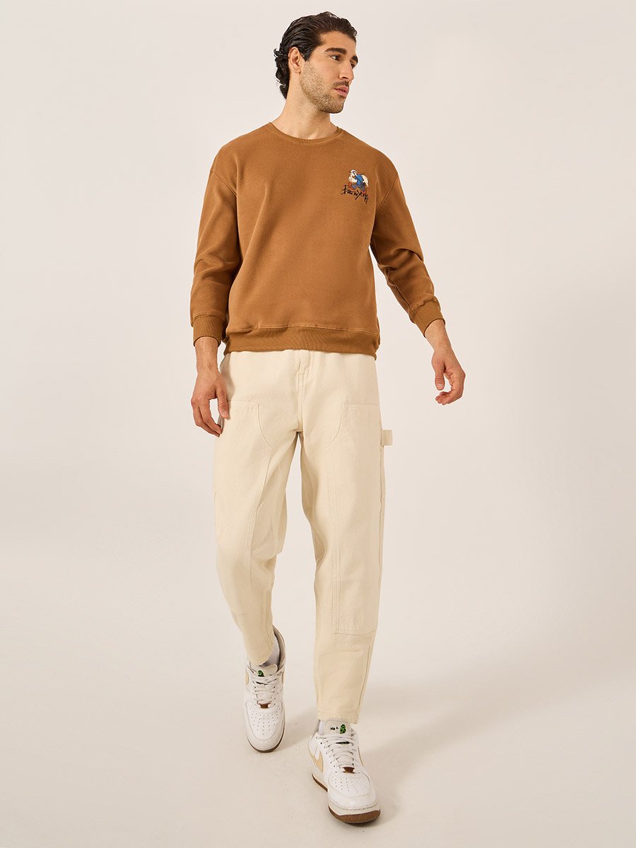 Mid Rise Balloon Fit Jeans with Pockets