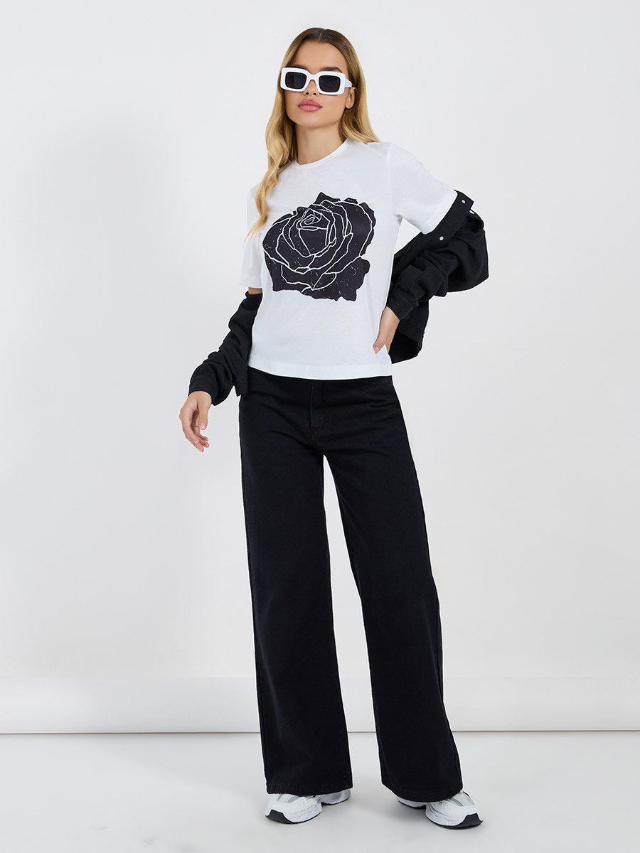 Graphic Print Short Sleeve Regular Fit T-Shirt​
