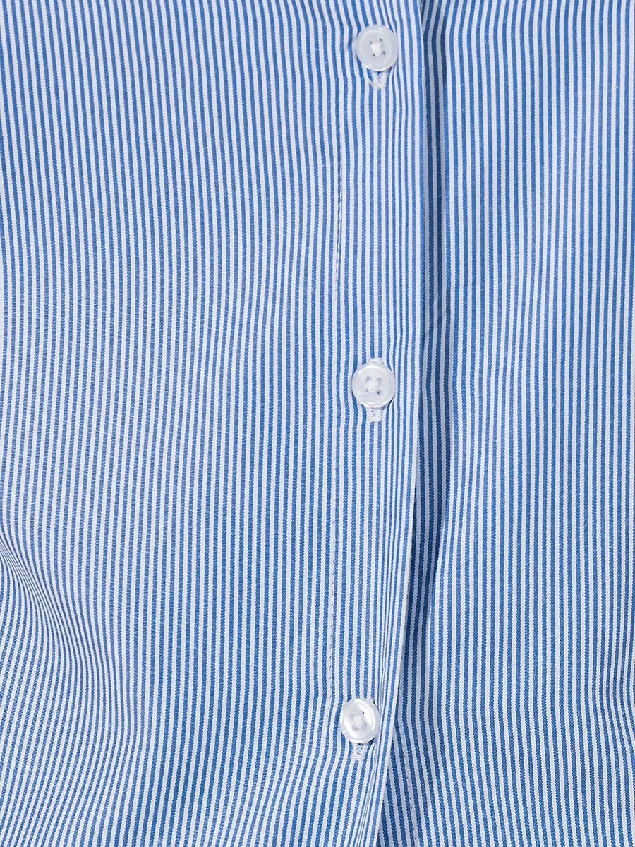Striped Sleeveless Buttoned Down Shirt