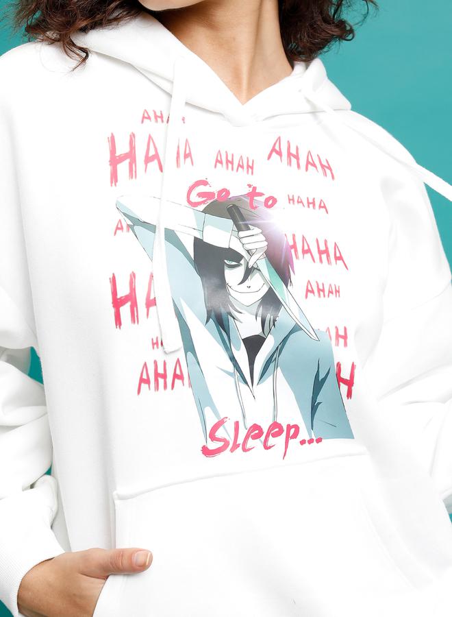 Graphic Print Oversized Hoodie